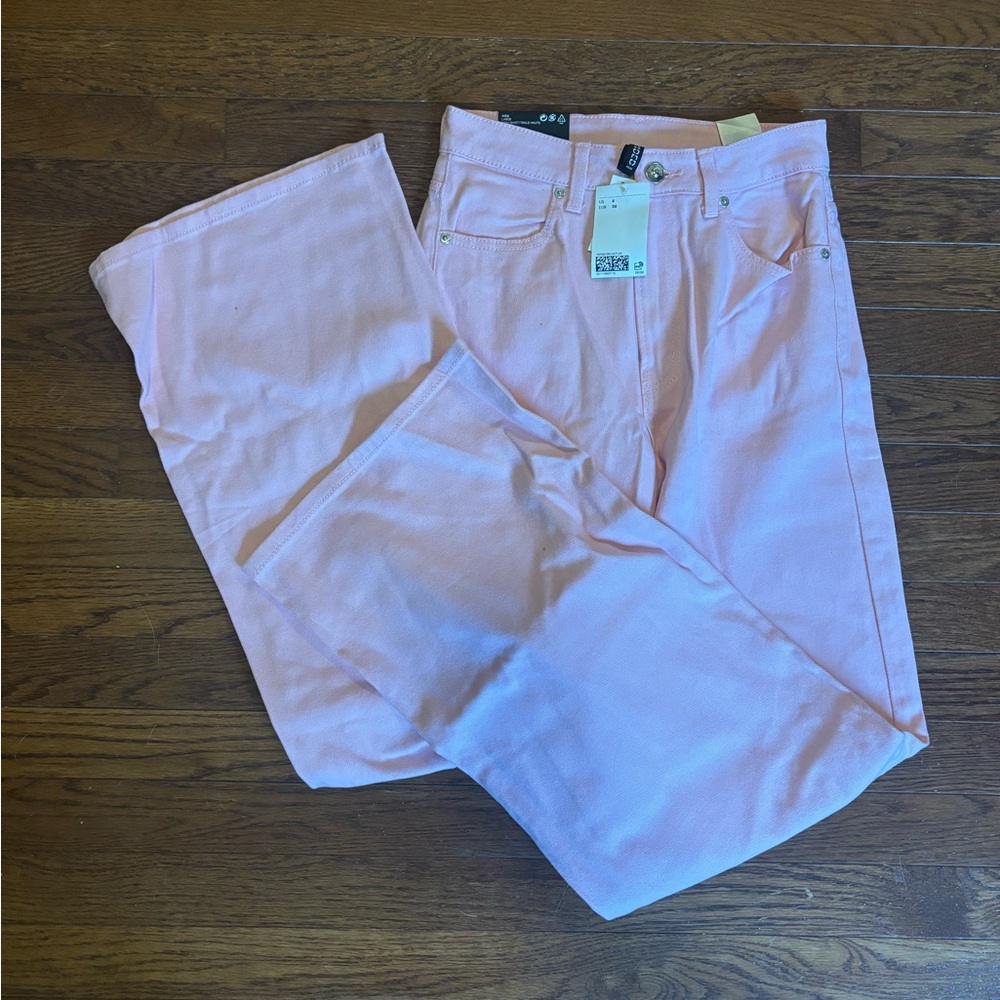 H&M Pink Wide Leg High Waist Pants NWT